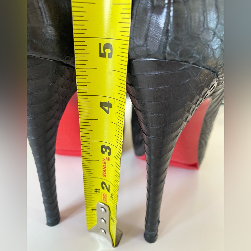 Christian Louboutin Black Python Ariella Talon 12… - image 5